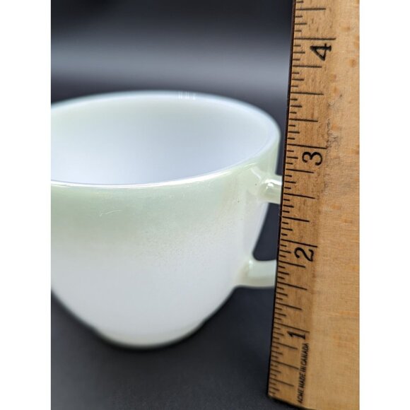 1960's Federal Milk Glass Vintage Soft Green Accent Sugar Bowl - Picture 6 of 6